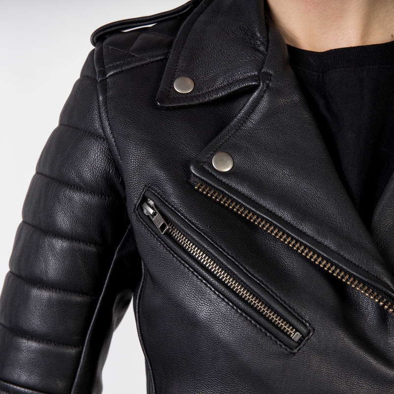 Γυναικείο Ozone Ramones Modern Black Motorcycle Jacket προσφορά