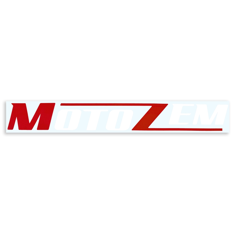 Αυτοκόλλητο λογότυπο MotoZem λευκό
