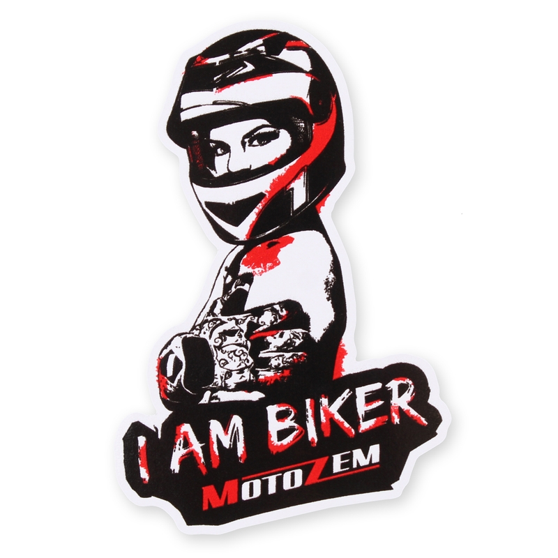 MotoZem I Am Biker αυτοκόλλητο - Γυναίκα maxi