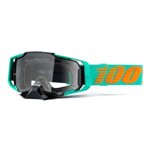 Γυαλιά Motocross 100% ARMEGA Clark τυρκουάζ (διαφανές plexi)
