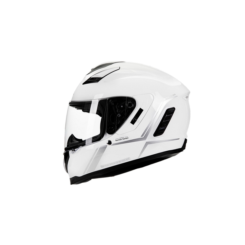 Κράνος μοτοσικλέτας full face με σετ ακουστικών Mesh SENA Stryker γυαλιστερό λευκό