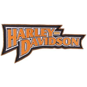 Patch Harley Davidson επιγραφή πορτοκαλί - μεγάλο