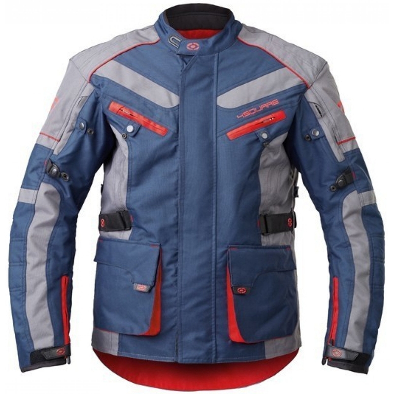 Bunda na motorku 4SQUARE Discovery Adventure modro-šedá výprodej