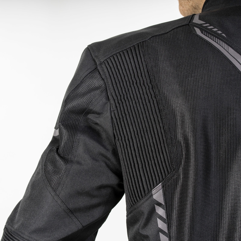 Ozone Flow Μαύρο μπουφάν μοτοσικλέτας προσφορά