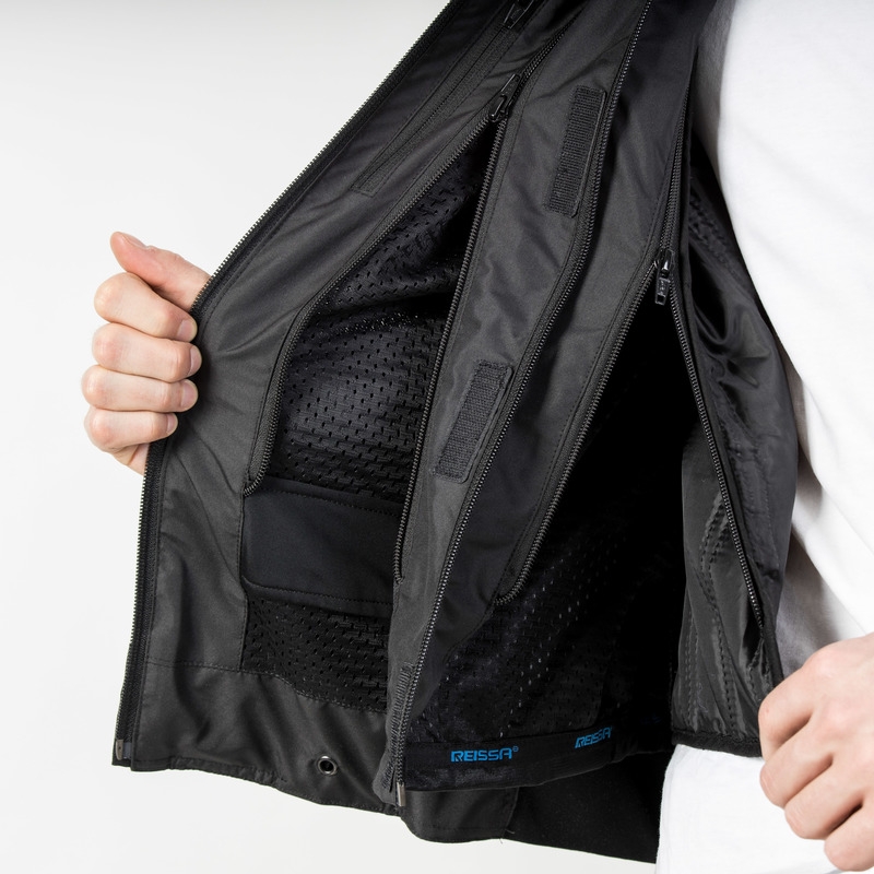 Ozone Flow Μαύρο μπουφάν μοτοσικλέτας προσφορά