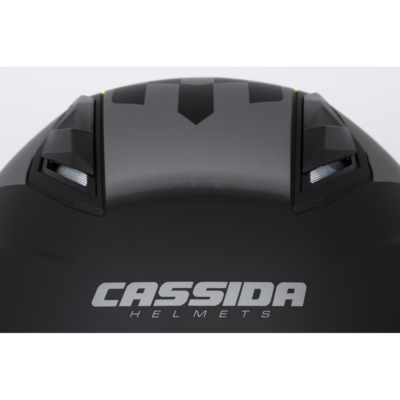 Cassida Jet Tech Roxor ανοιχτό κράνος μοτοσικλέτας μαύρο-γκρι-φλούο κίτρινο ματ προσφορά