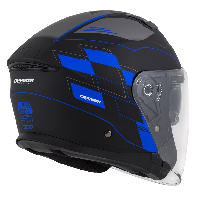 Cassida Jet Tech Roxor Black-Grey-Blue Matte Open κράνος μοτοσικλέτας