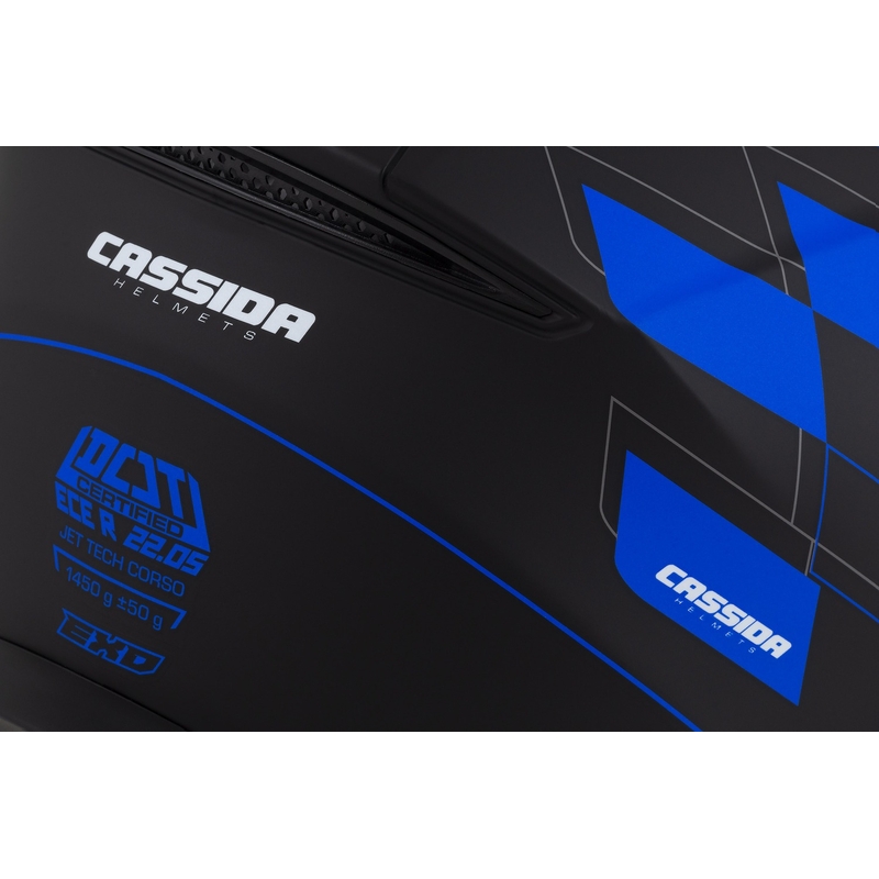 Cassida Jet Tech Roxor Black-Grey-Blue Matte Open κράνος μοτοσικλέτας
