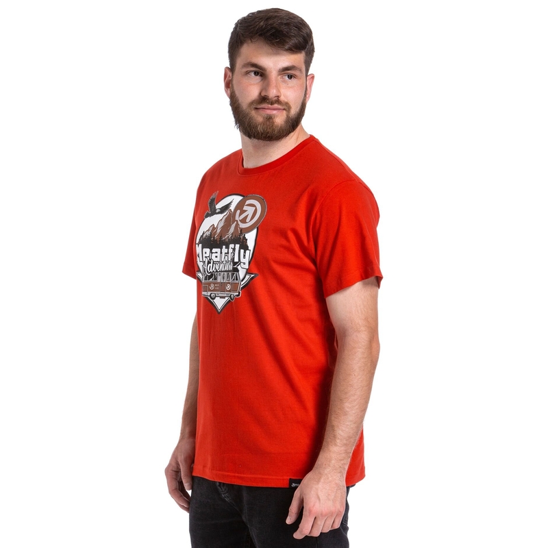 T-shirt Meatfly Mounty κόκκινο προσφορά