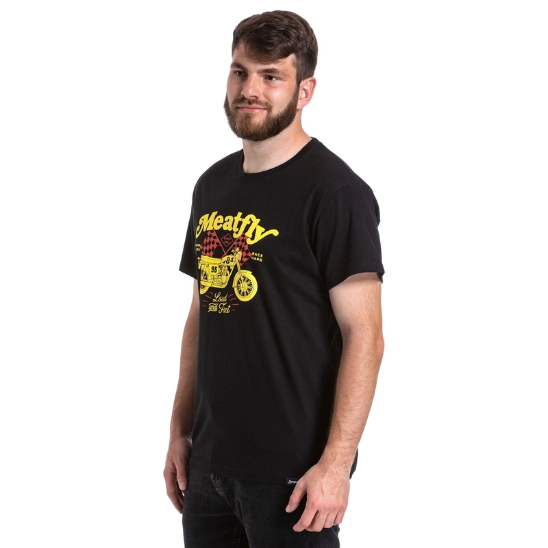 T-shirt Meatfly Loud And Fast μαύρο προσφορά