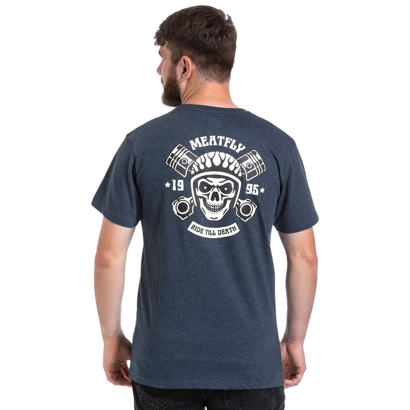 T-shirt Meatfly Ride Till Death σκούρο μπλε προσφορά