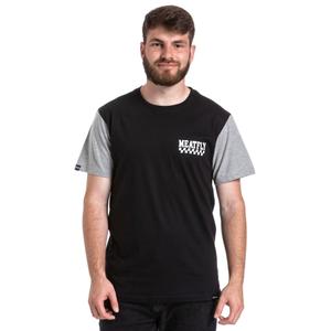 Meatfly Racing T-shirt μαύρο και γκρι προσφορά