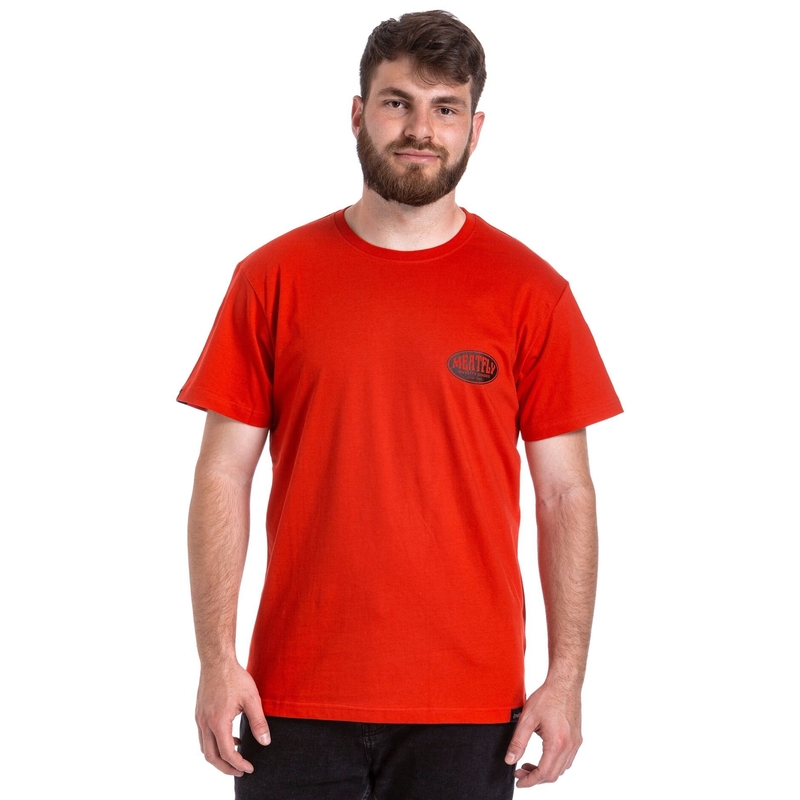 T-shirt Meatfly Ride Till Death κόκκινο προσφορά