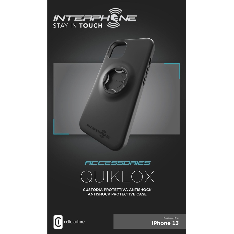 Προστατευτικό κάλυμμα Interphone QUIKLOX για Apple iPhone 13 Pro μαύρο