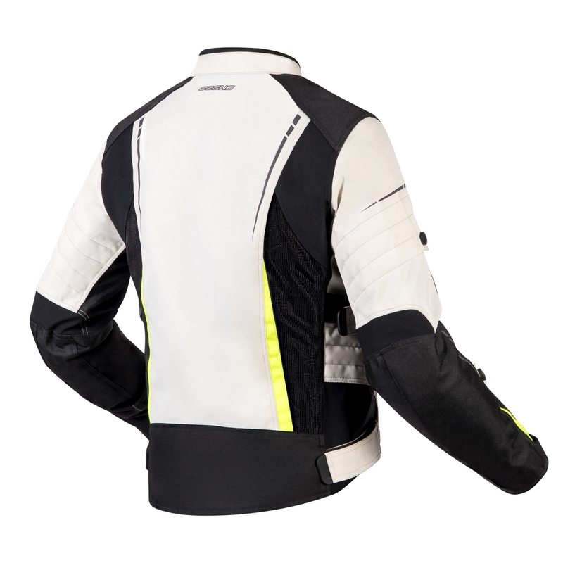Γυναικείο μπουφάν μοτοσικλέτας Ozone Flow Black-Gray-Fluo Yellow προσφορά