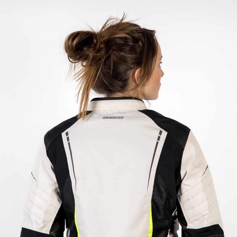 Γυναικείο μπουφάν μοτοσικλέτας Ozone Flow Black-Gray-Fluo Yellow προσφορά