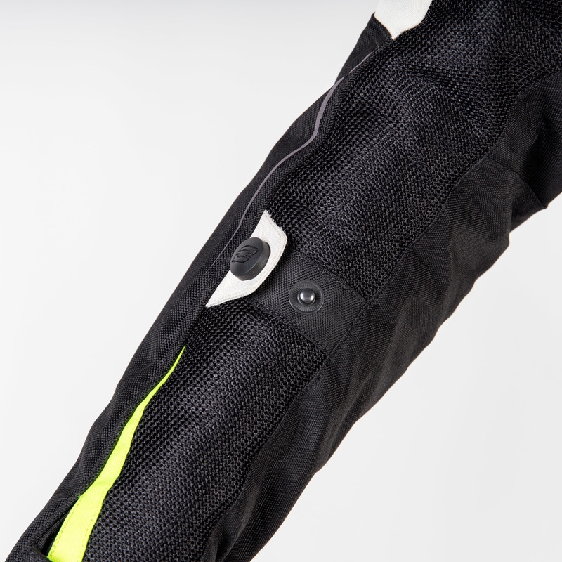 Γυναικείο μπουφάν μοτοσικλέτας Ozone Flow Black-Gray-Fluo Yellow προσφορά