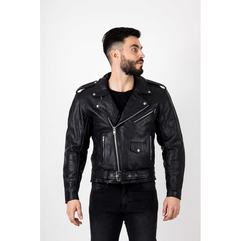 Μπουφάν Moto Ozone Ramones μαύρο