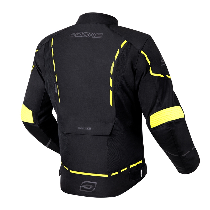 Μπουφάν Moto Ozone Jet II μαύρο-φλούο κίτρινο προσφορά