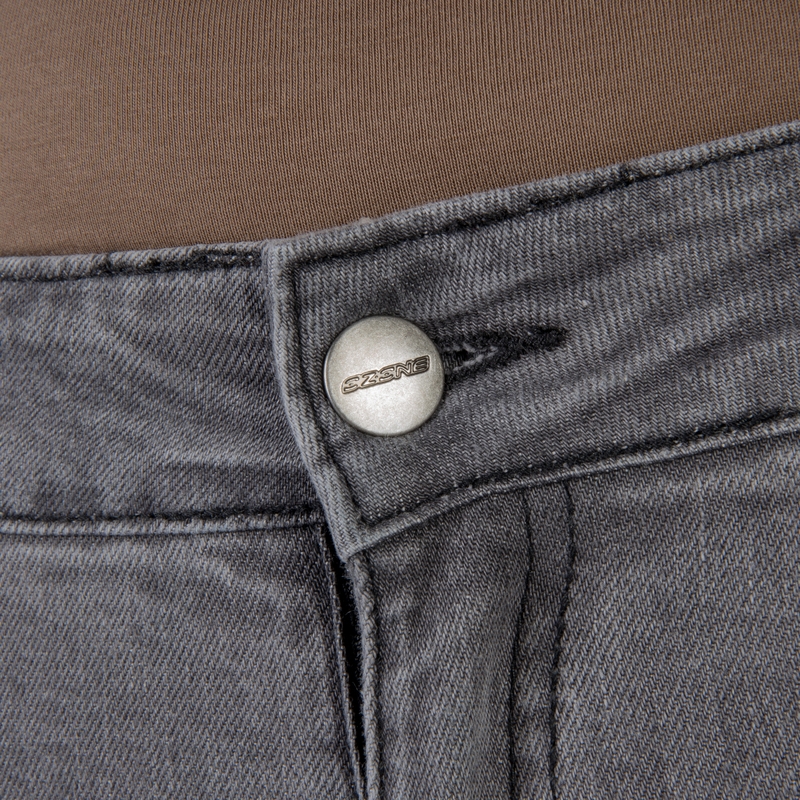 Γυναικείο Ozone Roxy Washed Black Motorcycle Jeans προσφορά