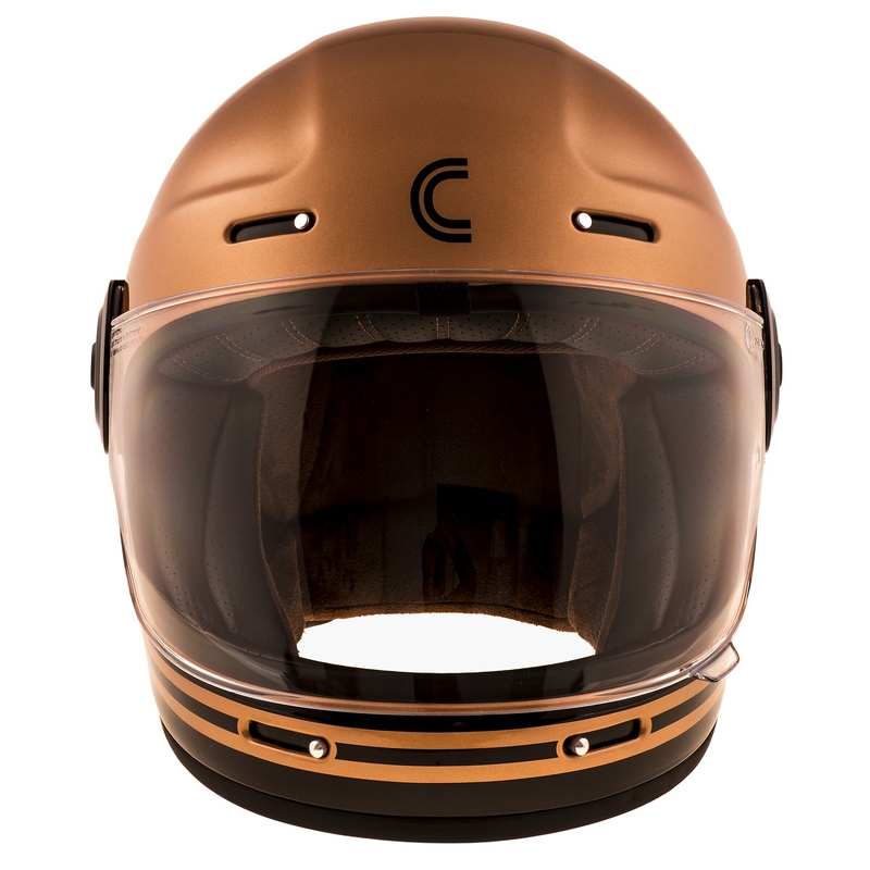 Cassida Fibre Super Hooligan ολοκληρωμένο κράνος μοτοσικλέτας μαύρο και χάλκινο προσφορά