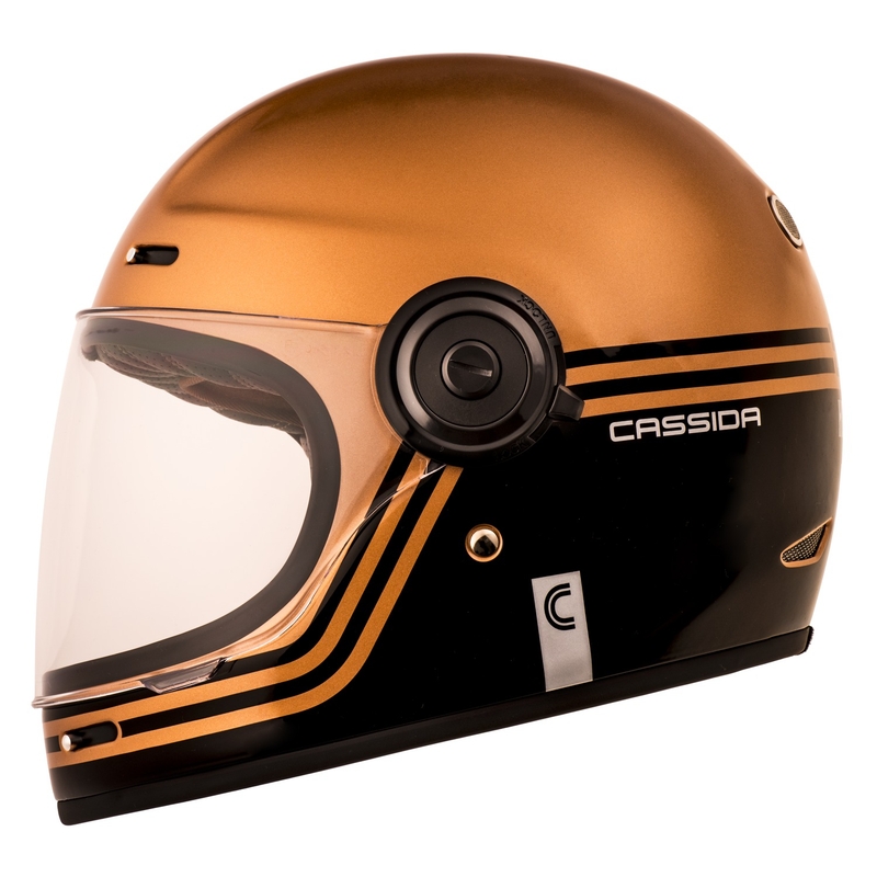 Cassida Fibre Super Hooligan ολοκληρωμένο κράνος μοτοσικλέτας μαύρο και χάλκινο προσφορά