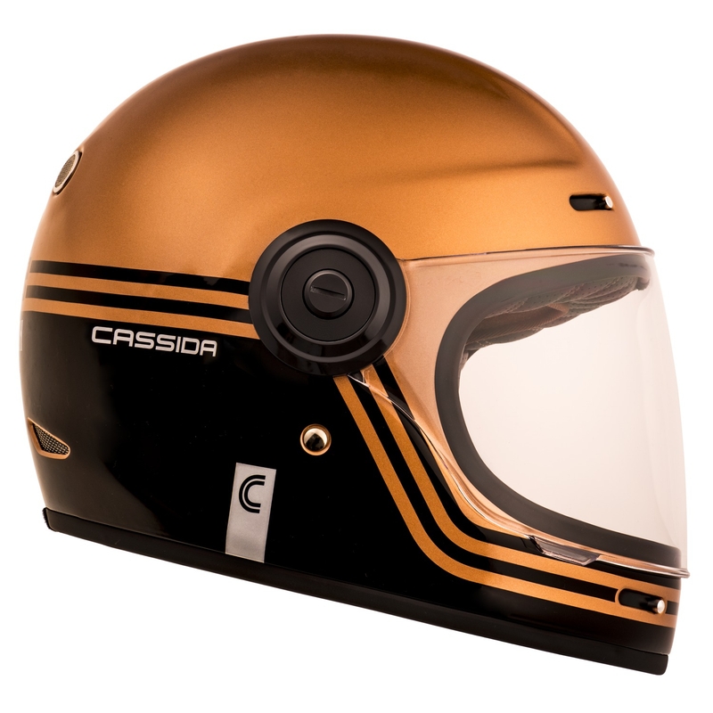 Cassida Fibre Super Hooligan ολοκληρωμένο κράνος μοτοσικλέτας μαύρο και χάλκινο προσφορά