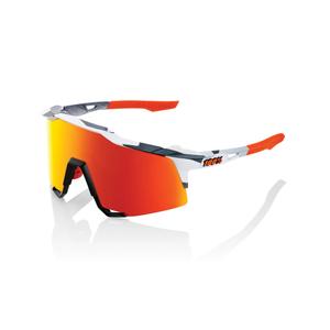 Γυαλιά ηλίου 100% SPEEDCRAFT Soft Tact Grey Camo λευκό-γκρι-πορτοκαλί (κόκκινο γυαλί HIPER)