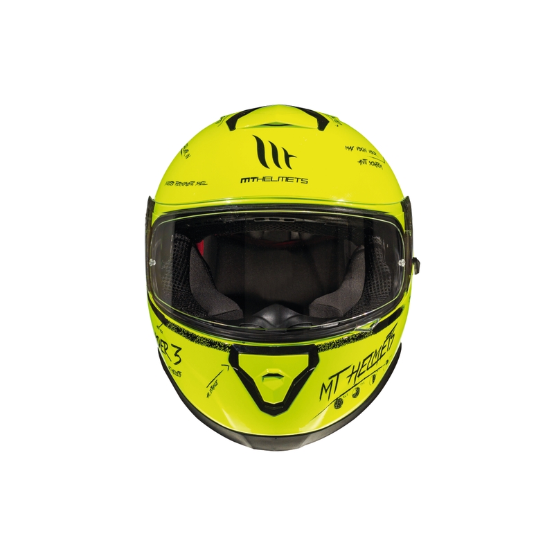 Integrální přilba na motorku MT Thunder 3 SV Board fluo žlutá výprodej