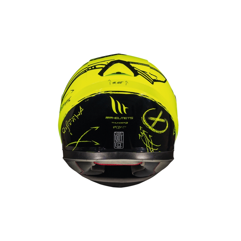 Integrální přilba na motorku MT Thunder 3 SV Board fluo žlutá výprodej