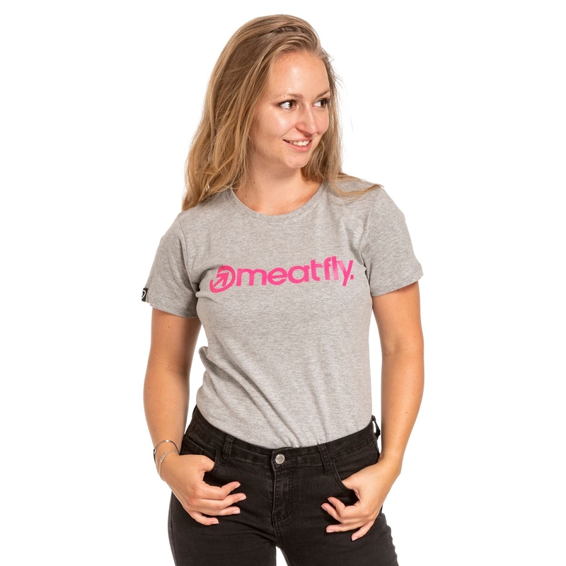 Γυναικείο T-shirt Meatfly Ladies MF Logo γκρι προσφορά