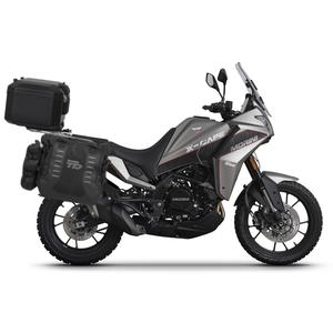 Complete set of SHAD TERRA TR40 adventure saddlebags and SHAD TERRA BLACK aluminium 55L topcase, including mounting kit SHAD Moto Morini X-Cape 649