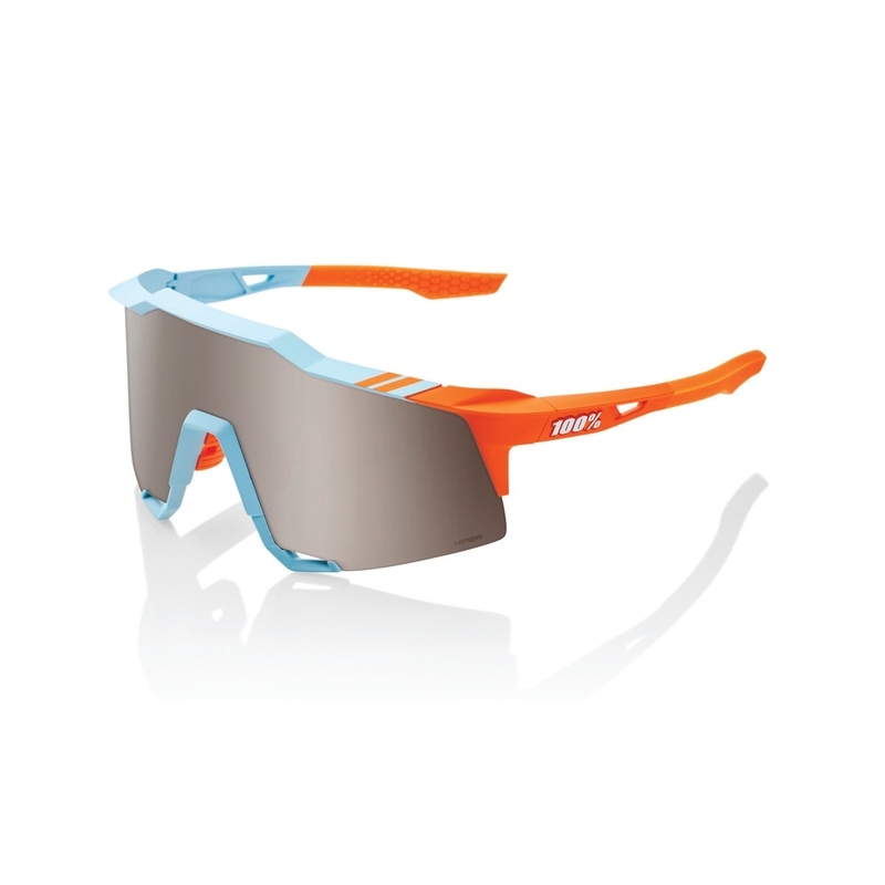 Γυαλιά ηλίου 100% SPEEDCRAFT Soft Tact Two Tone μπλε-πορτοκαλί (HIPER ασημί γυαλί)