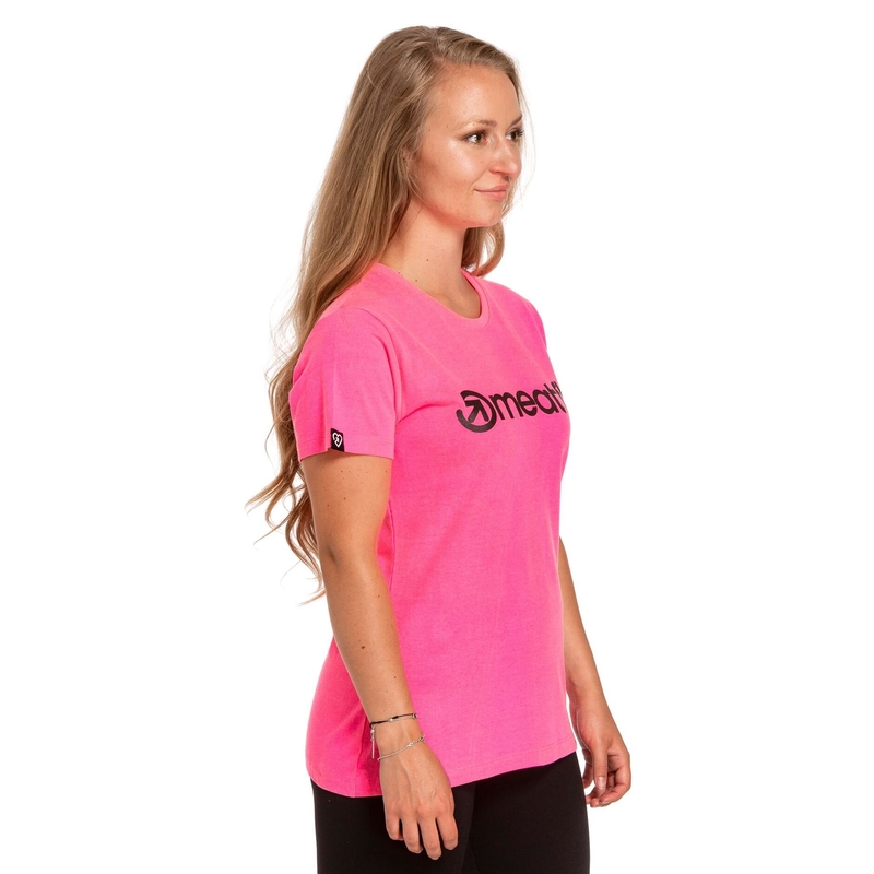 Γυναικείο T-shirt Meatfly Ladies MF Logo νέον ροζ προσφορά