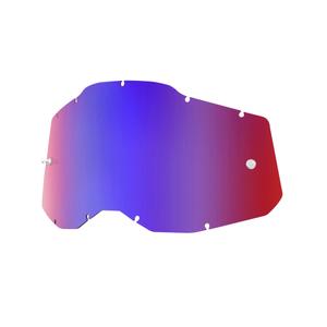 Plexi 100% Racecraft 2/Accuri 2/Strata 2 μπλε/κόκκινος καθρέφτης (Anti-fog)