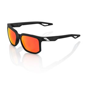 Γυαλιά ηλίου 100% CENTRIC Matte Crystal Black μαύρο (κόκκινοι φακοί)