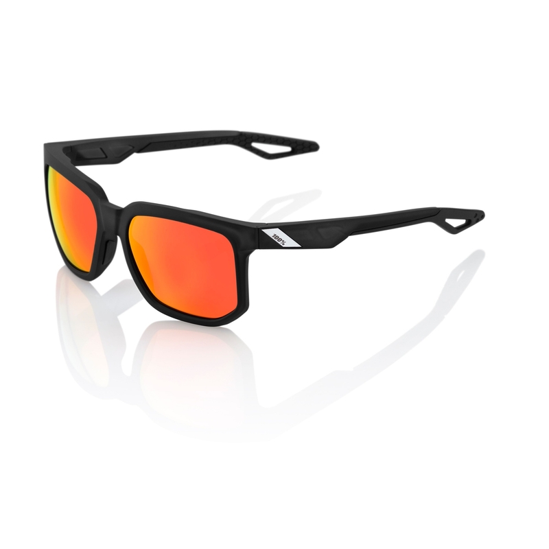 Γυαλιά ηλίου 100% CENTRIC Matte Crystal Black μαύρο (κόκκινοι φακοί)