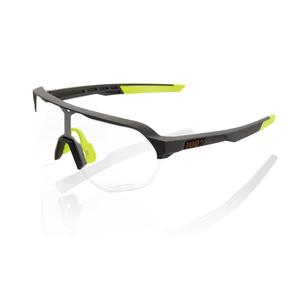 Γυαλιά ηλίου 100% S2 Soft Tact Cool Grey Grey-Yellow (φωτοχρωμικό γυαλί)