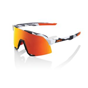 Γυαλιά ηλίου 100% S3 Soft Tact Grey Camo πορτοκαλί-μαύρο-λευκό (κόκκινο χρωμιωμένο γυαλί)
