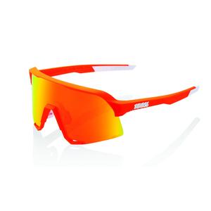 Γυαλιά ηλίου 100% S3 Soft Tact Neon Orange (κόκκινοι φακοί HIPER)