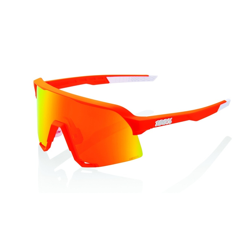 Γυαλιά ηλίου 100% S3 Soft Tact Neon Orange (κόκκινοι φακοί HIPER)