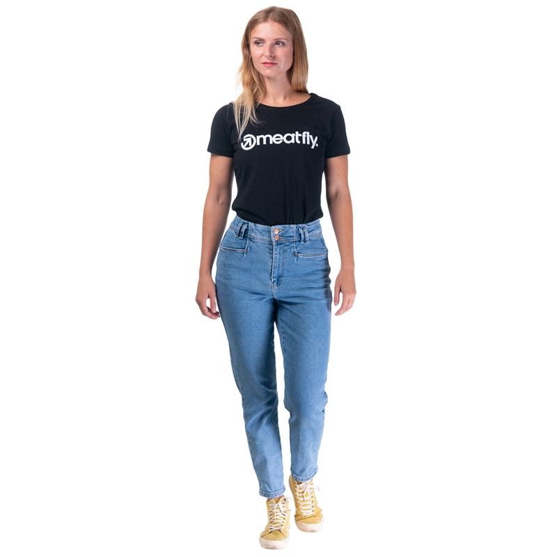 Γυναικείο T-shirt Meatfly Ladies MF Logo μαύρο προσφορά