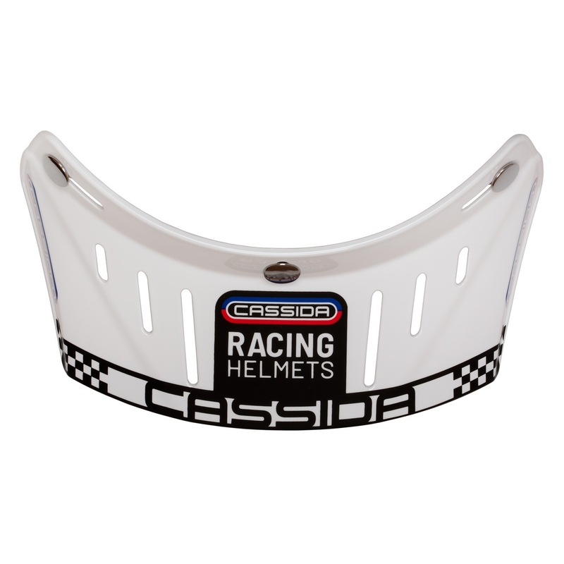 Επίπεδο γείσο για κράνη Cassida Oxygen Racing Spirit λευκό