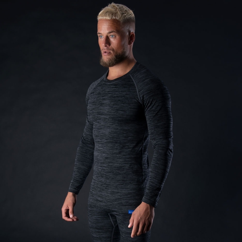 Oxford Advanced Base Layer Black-Grey Thermal T-Shirt - Μακρυμάνικο