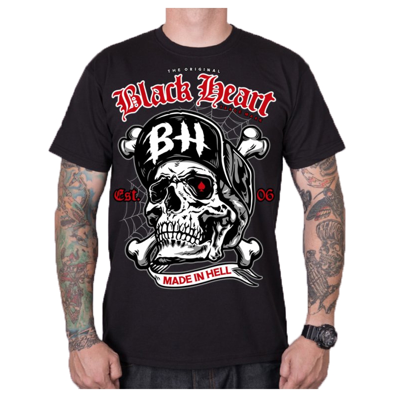 Ανδρικό T-shirt Μαύρη καρδιά Skull Bones μαύρο προσφορά