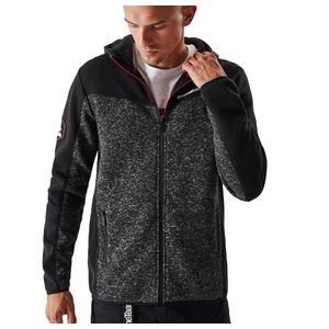 Ανδρικό fleece φούτερ με κουκούλα DAKAR Cross 4 μαύρο-γκρι