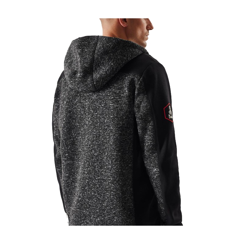 Ανδρικό fleece φούτερ με κουκούλα DAKAR Cross 4 μαύρο-γκρι