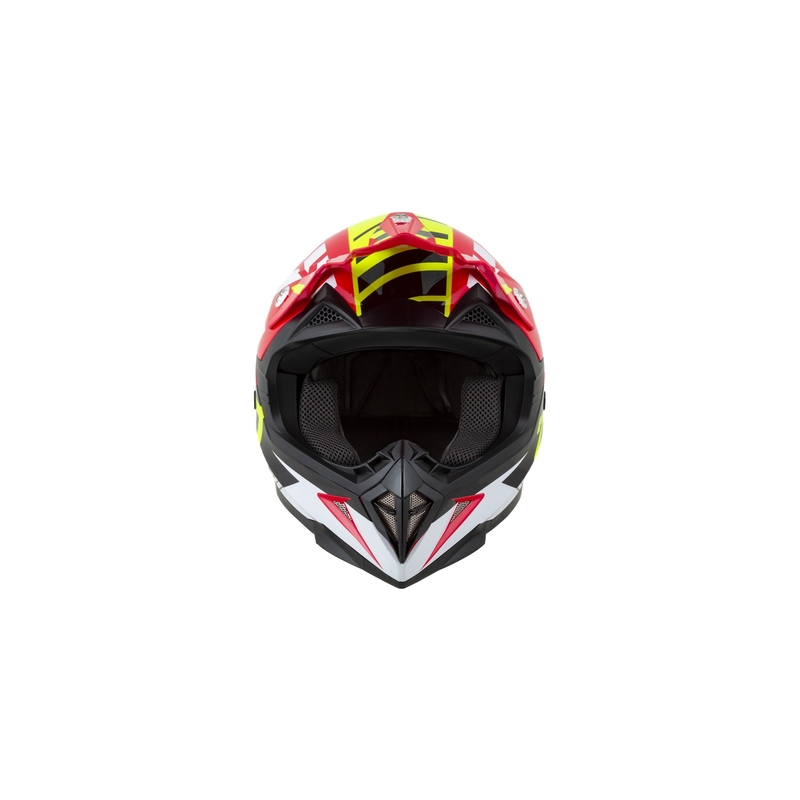 Dětská motokrosová přilba ZED X1.9D červeno-fluo žluto-černo-bílá