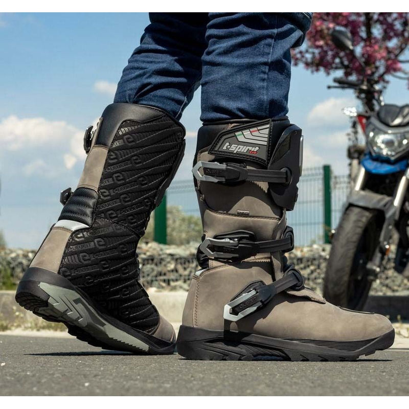 Boty na motorku Eleveit T Spirit Evo WP hnědé