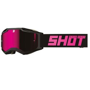 Γυαλιά Motocross Shot Iris 2.0 Στερεό μαύρο και ροζ